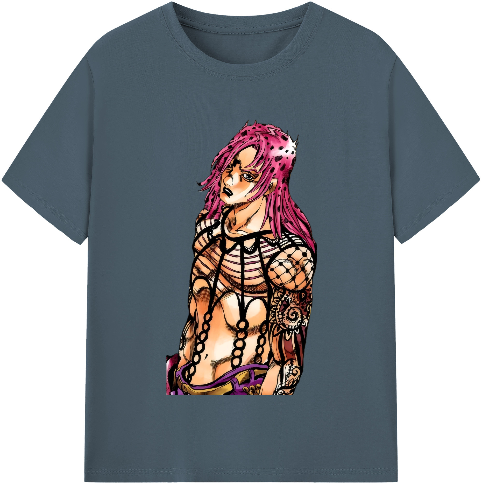 （画像用） ジョジョの奇妙な冒険 ビネガー?ドッピオ JoJo's Bizarre Adventure Vinegar Doppio 綿100％半袖Tシャツ（フロントプリント）
